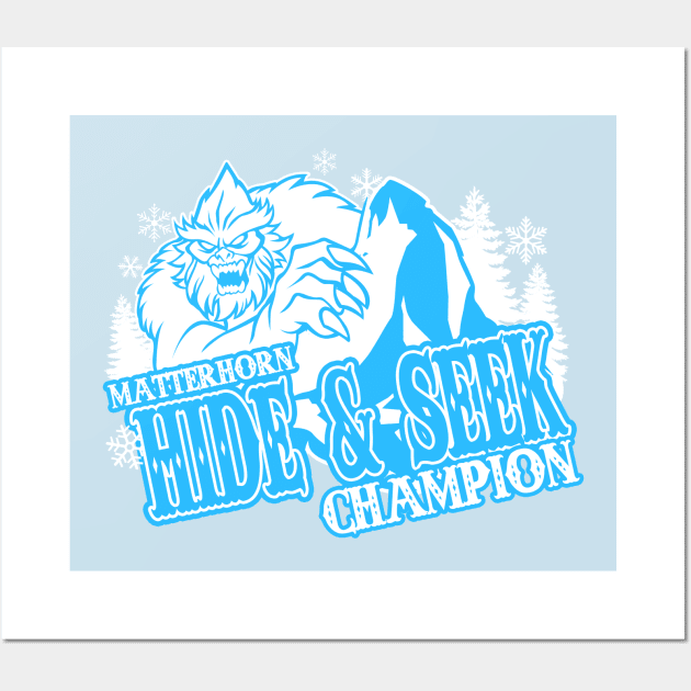 Hide and Seek Champion Big Foot Yeti Wall Art by Louieloco